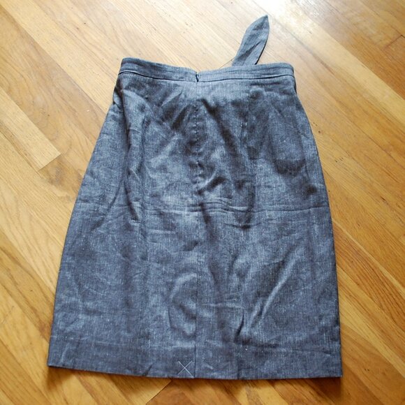 ANN TAYLOR DENIM Pencil SKIRT WITH SASH WAIST TIE - Picture 4 of 4